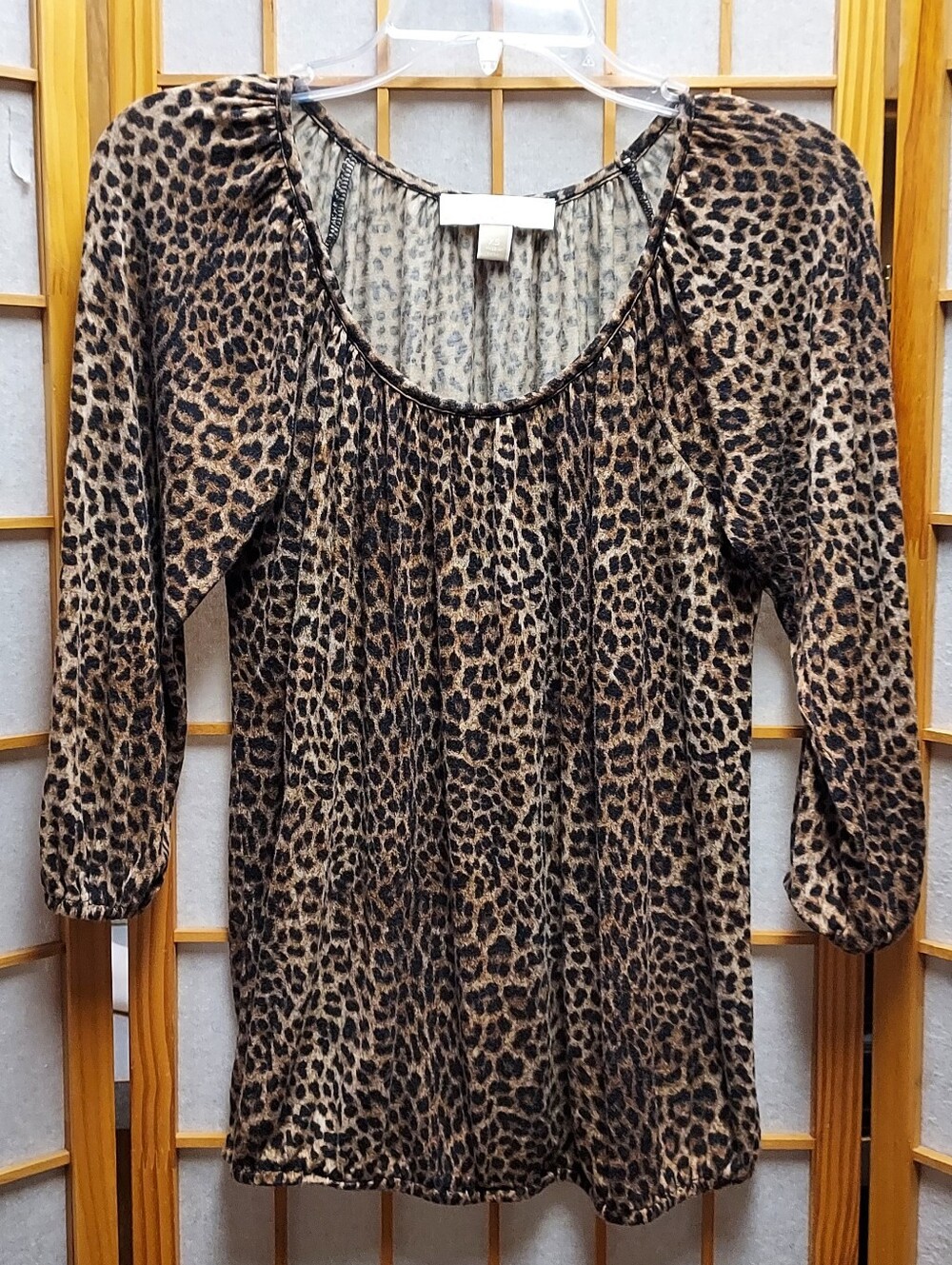 🐆 Michael Kors comfy soft Leopard long sleeve Shirt Womens XS/S